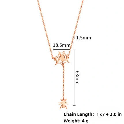 Halloween Spider Earrings and Necklace